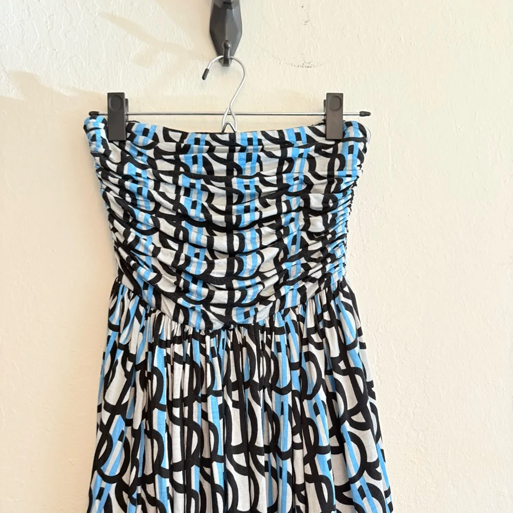 Plenty by Tracy Reece Women's Blue/Black/White Strapless Dress Size Small NWT - Picture 4 of 8